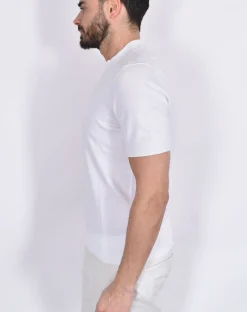 GRAN SASSO Maglie<Maglia lupetto mezza manica vintage organic cotton bianca