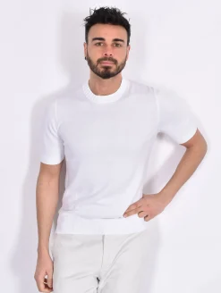 GRAN SASSO Maglie<Maglia mezza manica cotton egyptian bianco