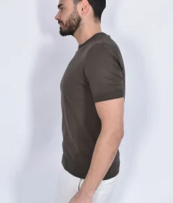 GRAN SASSO Maglie<Maglia mezza manica organic cotton marrone