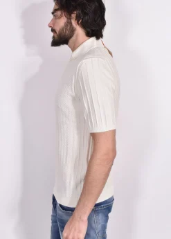 DANIELE FIESOLI Polo<Maglia Polo bianco ecru ultra soft