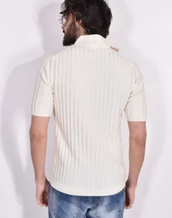 DANIELE FIESOLI Polo<Maglia Polo bianco ecru ultra soft