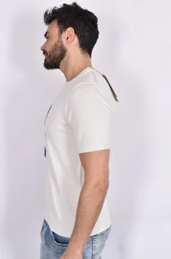 Rakkì Maglie<Maglia Rakki T-Crown bianca blu cotone makò 2 McQueen