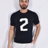 Rakkì Maglie<Maglia Rakki T-Crown blu cotone makò 2 McQueen