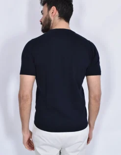 Rakkì Maglie<Maglia Rakki T-Crown blu cotone makò 2 McQueen