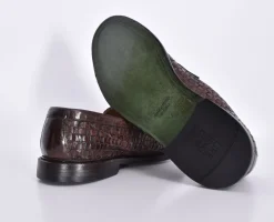 GREEN GEORGE Scarpe<Mocassini pelle intrecciata marrone