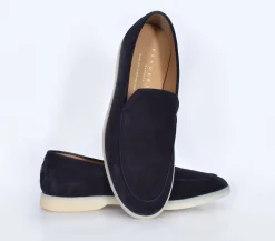 HENDERSON Scarpe<Mocassini suede oceano blu
