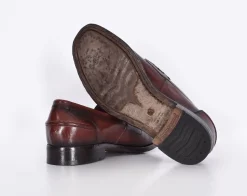 OFFICINE CREATIVE Scarpe<Mocassini fatte a mano bordeaux pelle Balance