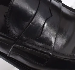 OFFICINE CREATIVE Scarpe<Mocassini fatte a mano neri pelle Balance