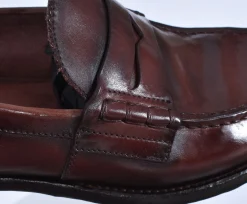 OFFICINE CREATIVE Scarpe<Mocassini fatte a mano bordeaux pelle Balance