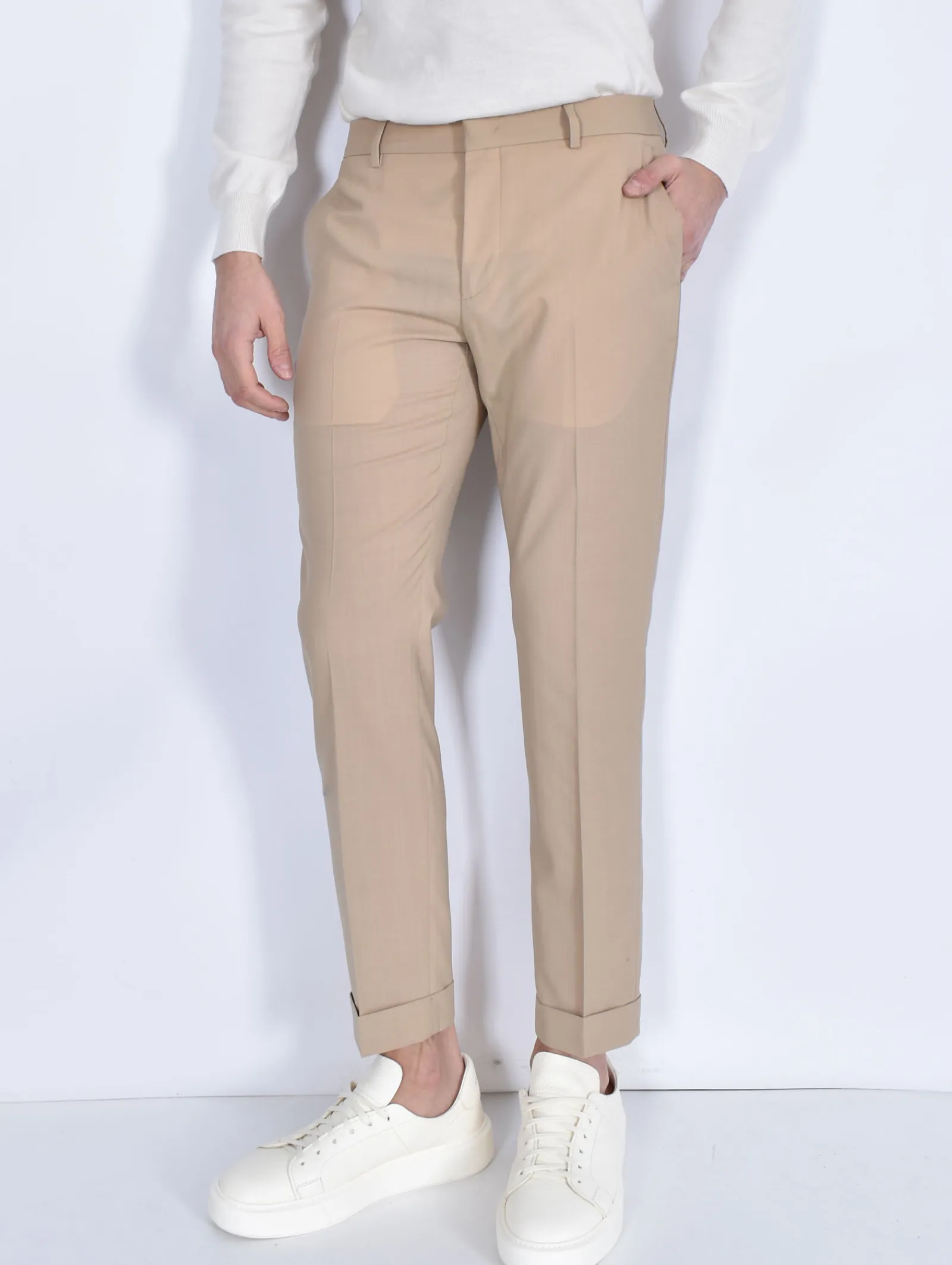 BE ABLE Pantaloni<Pantalone Alexander SHorter beige MT fresco lana