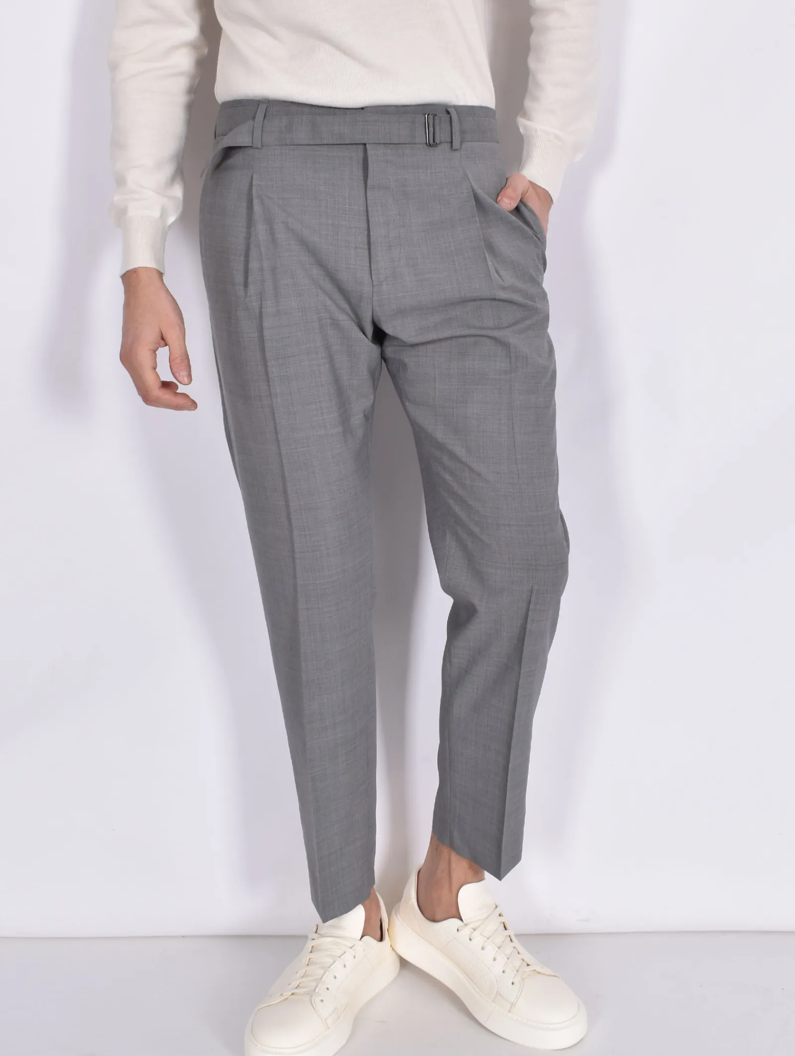 BE ABLE Pantaloni<Pantalone Andy cinturino grigio medio