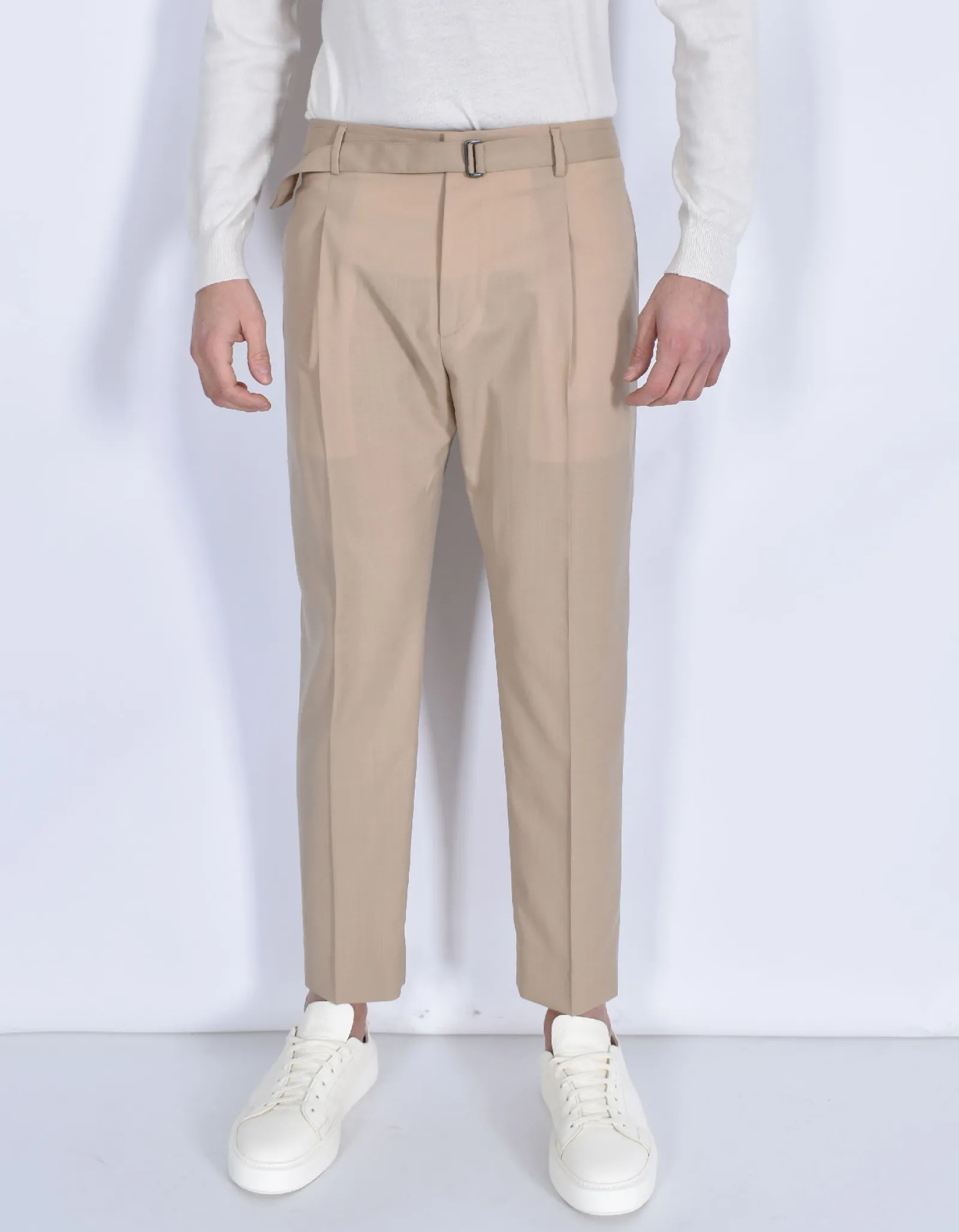 BE ABLE Pantaloni<Pantalone Andy Regular MT cinturino beige