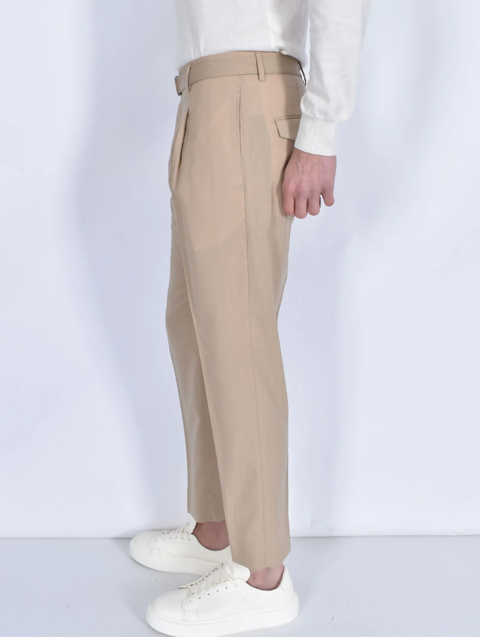 BE ABLE Pantaloni<Pantalone Andy Regular MT cinturino beige