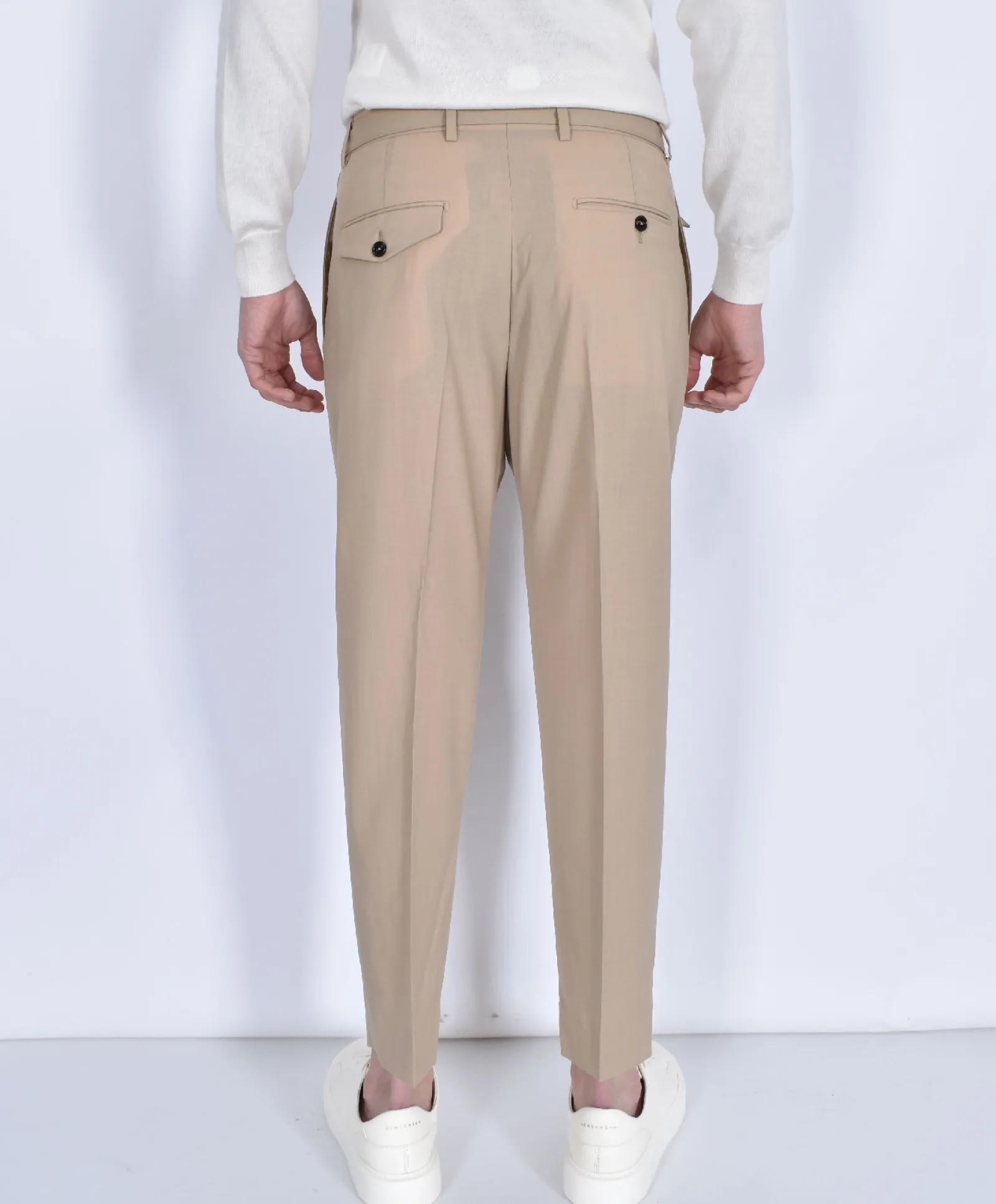 BE ABLE Pantaloni<Pantalone Andy Regular MT cinturino beige