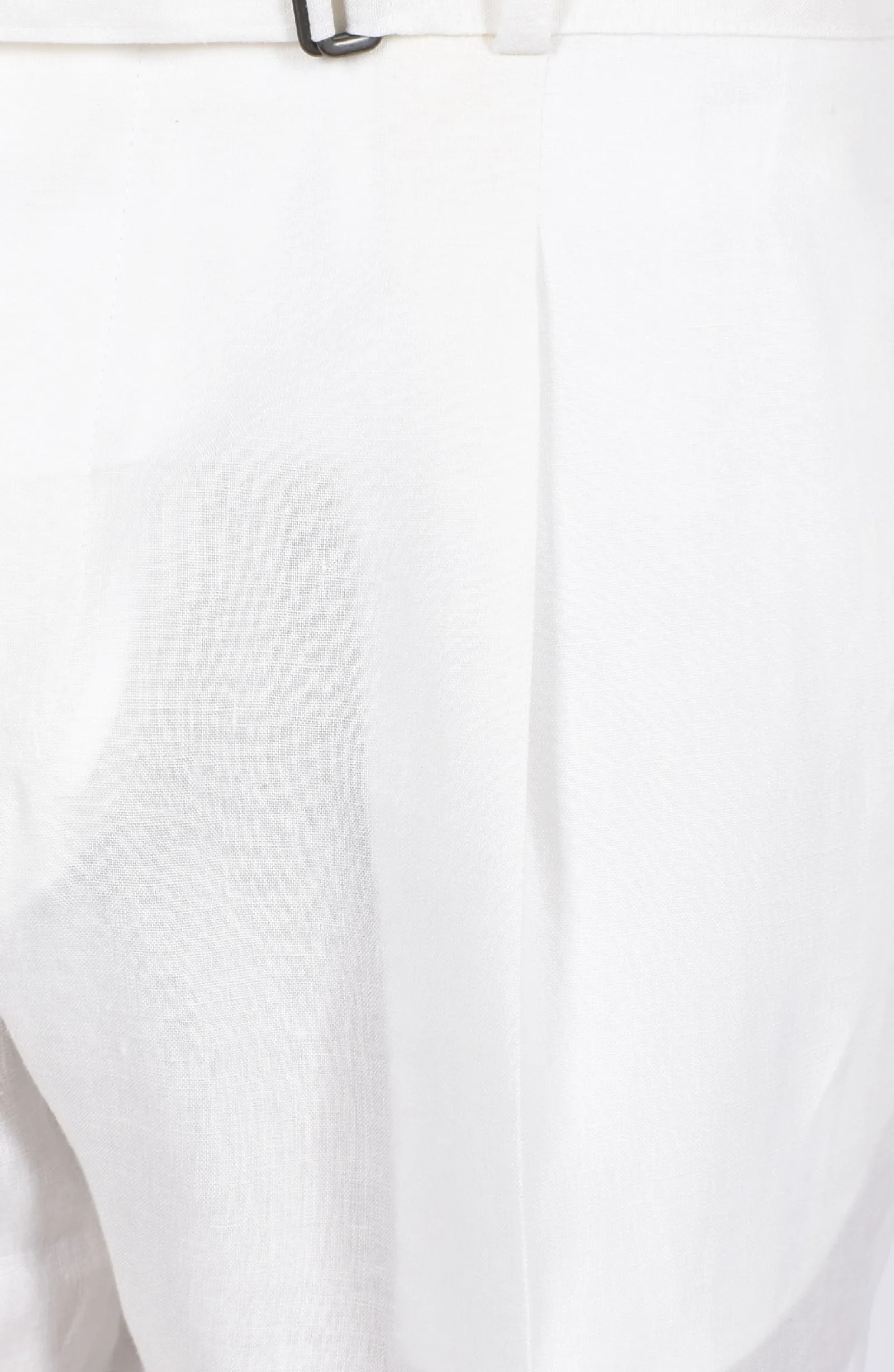 BE ABLE Pantaloni<Pantalone Andy Regular LLAP lino cinturino bianco