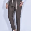 BE ABLE Pantaloni<Pantalone Riccardo lino LLAP marrone