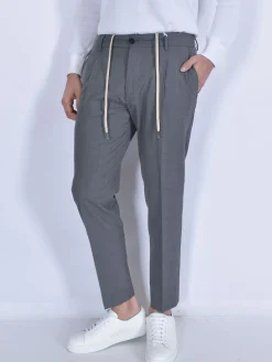 BE ABLE Pantaloni<Pantalone riccardo regular grigio laccio fresco lana