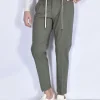 BE ABLE Pantaloni<Pantalone Riccardo regular verde militare coulisse