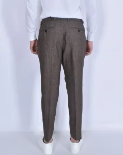 BE ABLE Pantaloni<Pantalone Riccardo lino LLAP marrone