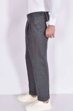 BE ABLE Pantaloni<Pantalone Robby acciaio lino
