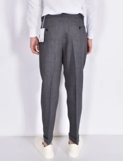 BE ABLE Pantaloni<Pantalone Robby acciaio lino