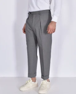 BERWICH Pantaloni<Pantalone chiai grigio fresco lana vergine