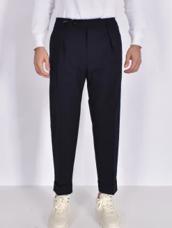 BERWICH Pantaloni<Pantalone chiaia blu notte fresco lana vergine