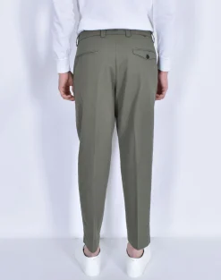 BERWICH Pantaloni<Pantalone chino chiaia verde militare