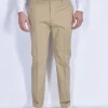 BERWICH Pantaloni<Pantalone italiano beige Yretro cotton stretch