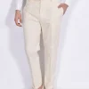 BERWICH Pantaloni<Pantalone italiano ecru Yretro cotton stretch