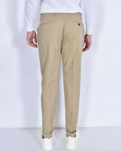 BERWICH Pantaloni<Pantalone italiano beige Yretro cotton stretch