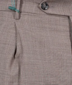 BERWICH Pantaloni<Pantalone micro pied de poule tabacco fresco lana