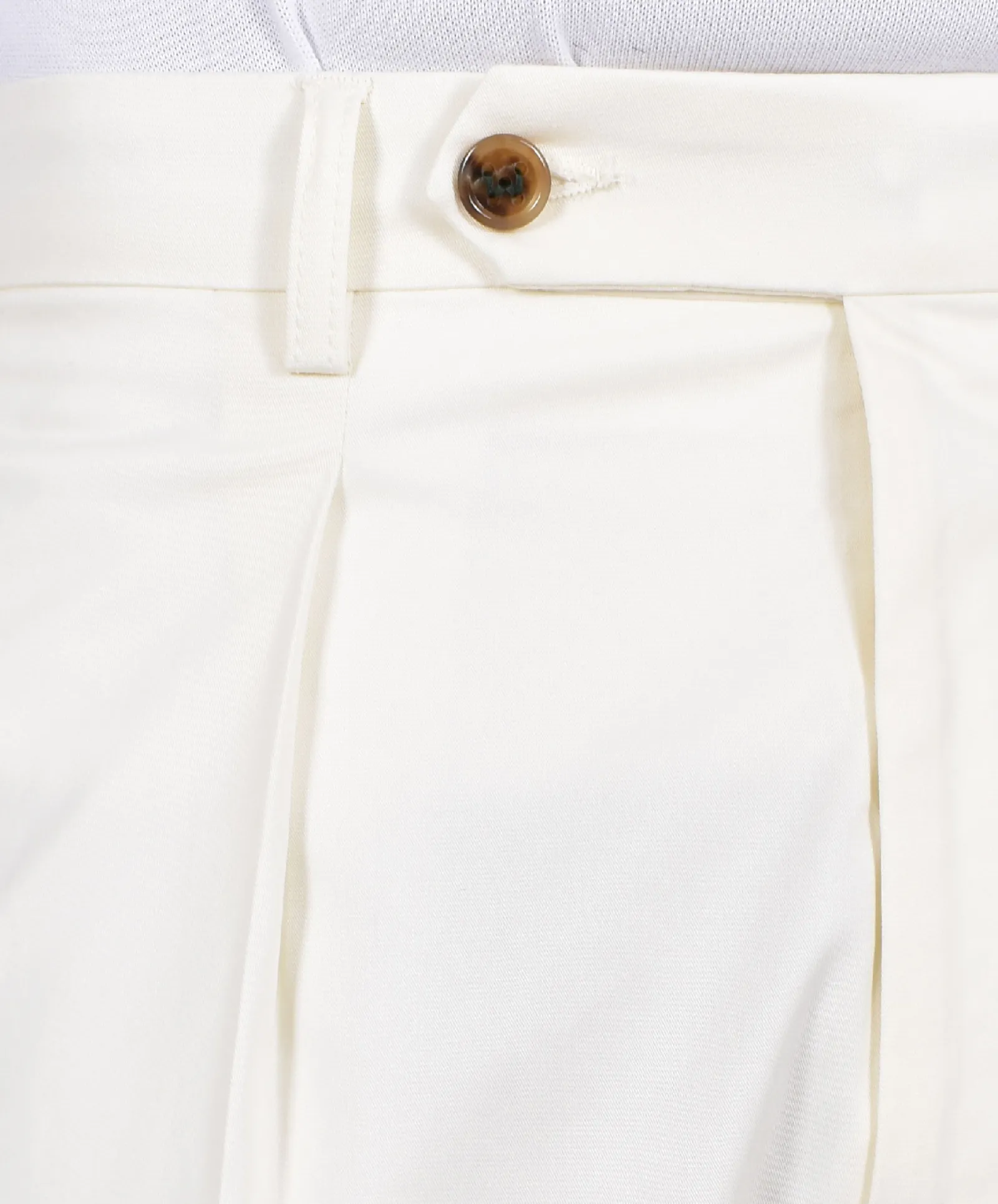 BERWICH Pantaloni<Pantalone panna bianco pinces cotone