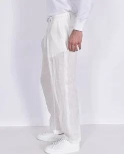 OFFICINA 36 Pantaloni<Pantalone lino bianco
