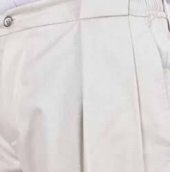 YES LONDON Pantaloni<Pantalone beige sabbia cotone fresco lana