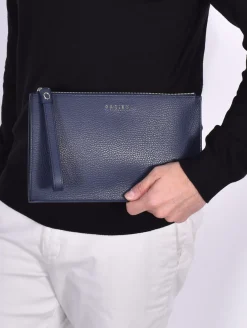 ORCIANI Pochette<Pochette micron blu navy