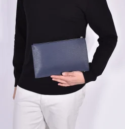 ORCIANI Pochette<Pochette micron blu navy
