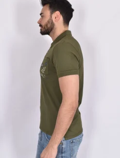 BOB Polo<Polo Drink taschino verde militare