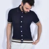 GRAN SASSO Polo<Polo camicia mezza manica fresh cotton blu