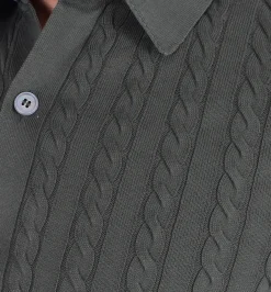 GRAN SASSO Polo<Polo camicia mezza manica Egyptian cotton verde