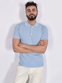 DANIELE FIESOLI Polo<Polo dry cotton celeste