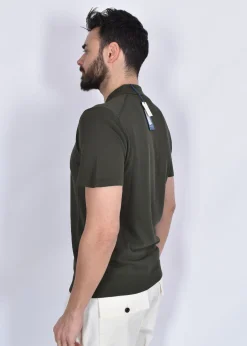 DANIELE FIESOLI Polo<Polo dry cotton verde militare