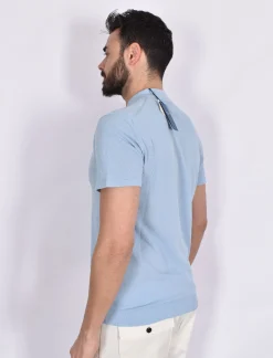 DANIELE FIESOLI Polo<Polo dry cotton celeste