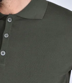 DANIELE FIESOLI Polo<Polo dry cotton verde militare