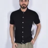 GRAN SASSO Polo<Polo camicia fresh cotton nera