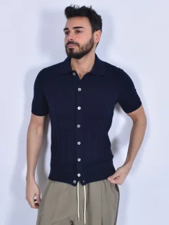 GRAN SASSO Polo<Polo camicia fresh cotton blu