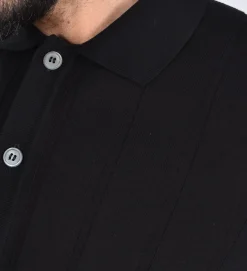 GRAN SASSO Polo<Polo camicia fresh cotton nera