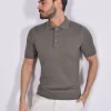 GRAN SASSO Polo<Polo lino cotone verde righe