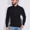 GRAN SASSO Polo<Polo manica lunga nera piquet