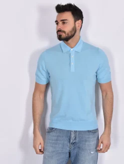 GRAN SASSO Polo<Polo Organic cotton celeste